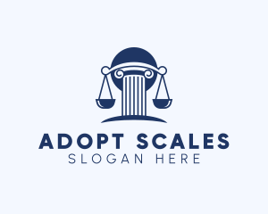 Column Justice Scale logo design