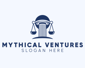 Column Justice Scale logo design