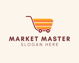 Market Grocery Cart  logo design