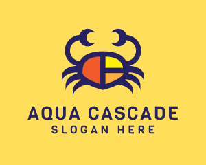 Seafood Crab Crustacean logo design