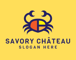 Seafood Crab Crustacean logo design