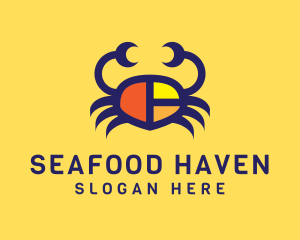 Seafood Crab Crustacean logo design