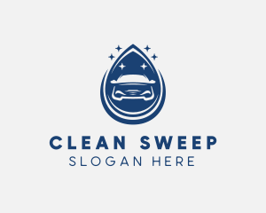 Car Wash Cleaning Droplet logo design