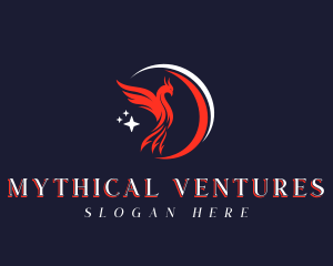 Mythical Bird Phoenix logo design