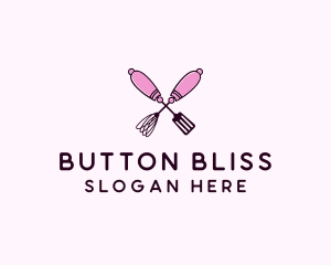 Kitchen Whisk & Spatula logo design