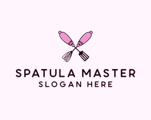 Kitchen Whisk & Spatula logo design