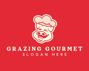 Laughing Pig Chef logo design