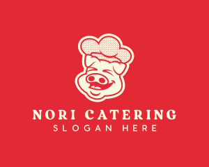 Laughing Pig Chef logo design