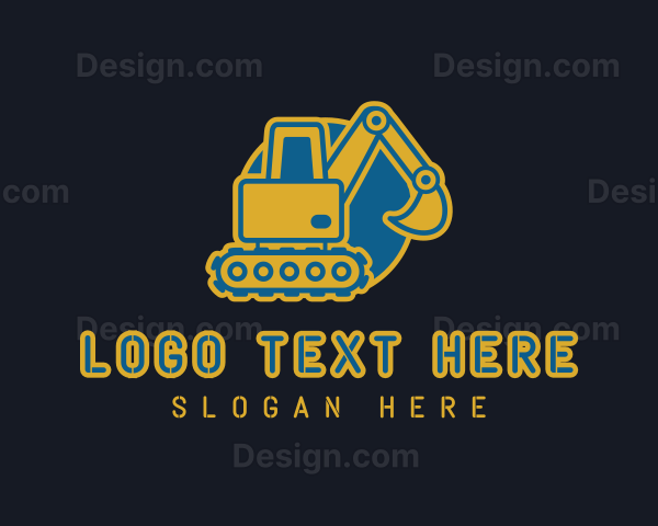 Excavator Construction Equipment Logo