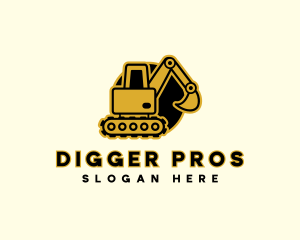 Excavator Construction Equipment logo design