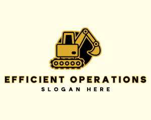 Excavator Construction Equipment logo design