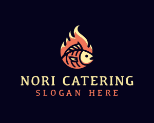 Hot Fish Grill logo design