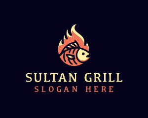 Hot Fish Grill logo design