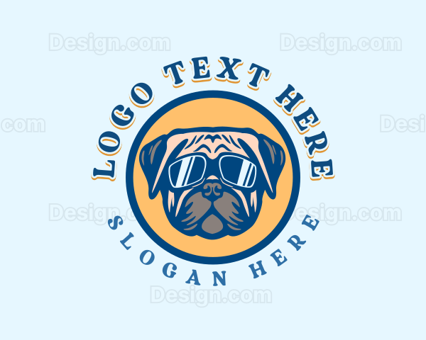 Summer Sunglass Dog Logo