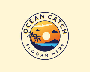 Ocean Beach Vacation logo design