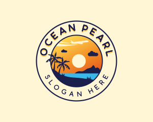 Ocean Beach Vacation logo design