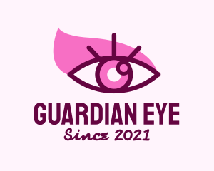 Eye Makeup Contact Lens logo design