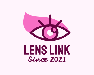 Eye Makeup Contact Lens logo design