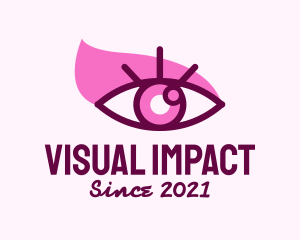 Eye Makeup Contact Lens logo design