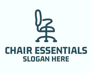Blue Minimalist Office Chair logo
