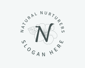 Hibiscus Flower Nature logo design