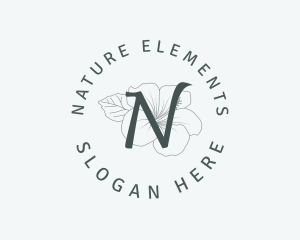 Hibiscus Flower Nature logo design