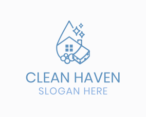 House Sponge Cleaning logo design