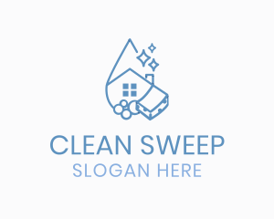 House Sponge Cleaning logo design