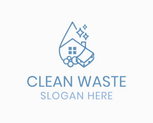 House Sponge Cleaning logo design