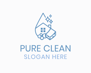 House Sponge Cleaning logo design