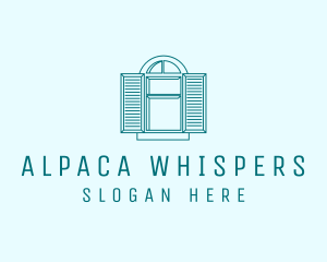 Teal Window Shutters logo design