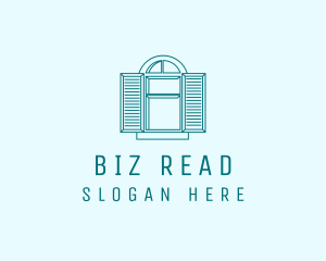 Teal Window Shutters logo design