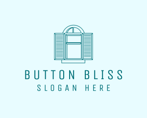 Teal Window Shutters logo design