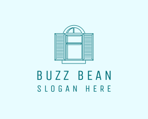 Teal Window Shutters logo design