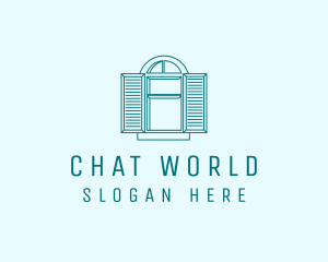 Teal Window Shutters logo design