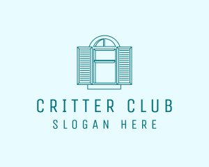 Teal Window Shutters logo design