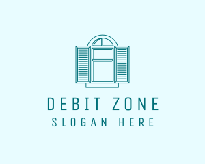 Teal Window Shutters logo design