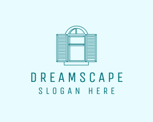 Teal Window Shutters logo design