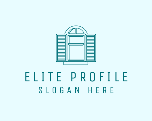 Teal Window Shutters logo design