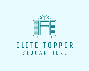 Teal Window Shutters logo design