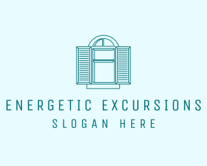 Teal Window Shutters logo design