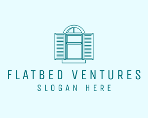 Teal Window Shutters logo design