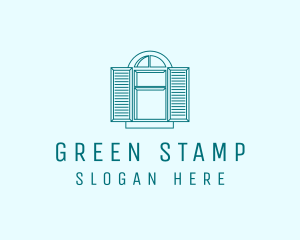 Teal Window Shutters logo design