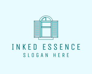 Teal Window Shutters logo design