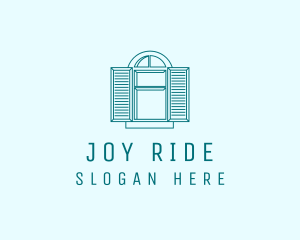 Teal Window Shutters logo design