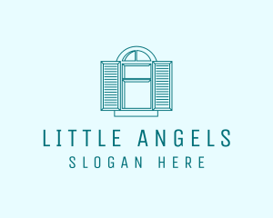 Teal Window Shutters logo design