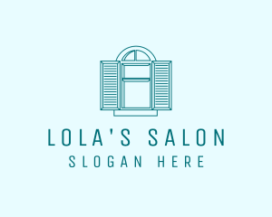 Teal Window Shutters logo design