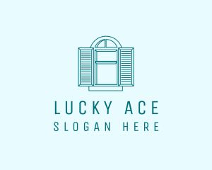 Teal Window Shutters logo design