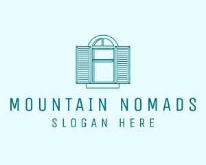 Teal Window Shutters logo design