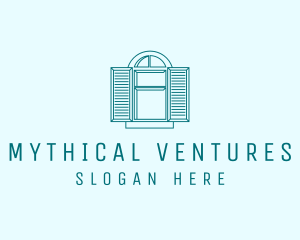 Teal Window Shutters logo design